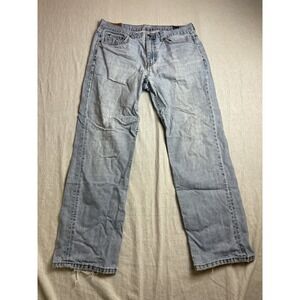 Vintage 90s Y2K Chaps Denim Blue Mens 34x30 Light Wash Baggy Grunge Skater Jeans